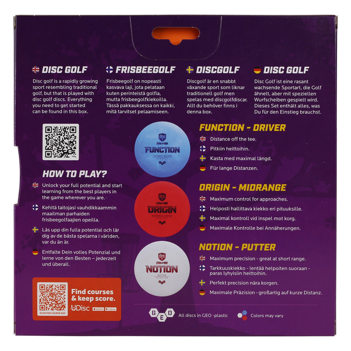 Discmania Evolution 3 Disc Set