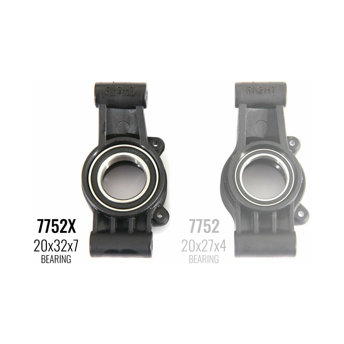 TRAXXAS Carriers Stub Axle Left & Right Large Bearings) (Pair) X-Maxx
